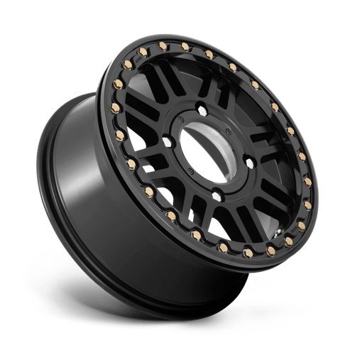 KMC Powersports KS25056044738 KS250 15X6 4X156 S-BLK BLK-RING 38MM - Truck Part Superstore
