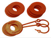 Daystar KU70060AG D Ring Isolator With Lock Washer Kit 6 Washers 2 Locking Washers 2 Isolators Orange Daystar - Truck Part Superstore