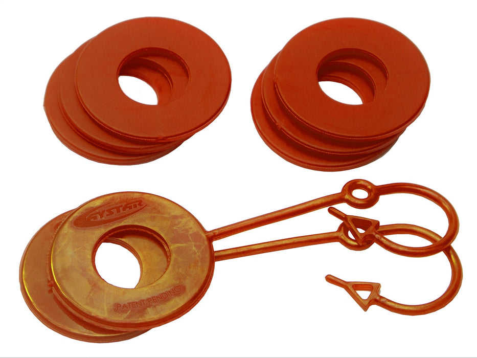 Daystar KU70060AG D Ring Isolator With Lock Washer Kit 6 Washers 2 Locking Washers 2 Isolators Orange Daystar - Truck Part Superstore