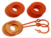 Daystar KU70060FA D Ring Isolator With Lock Washer Kit 6 Washers 2 Locking Washers 2 Isolators Fluorescent Orange Daystar - Truck Part Superstore