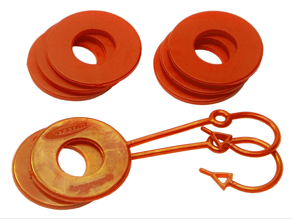 Daystar KU70060FA D Ring Isolator With Lock Washer Kit 6 Washers 2 Locking Washers 2 Isolators Fluorescent Orange Daystar - Truck Part Superstore