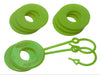 Daystar KU70060FG D Ring Isolator With Lock Washer Kit 6 Washers 2 Locking Washers 2 Isolators Fluorescent Green Daystar - Truck Part Superstore