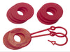Daystar KU70059RE D Ring Isolator Washer Locker Kit 2 Locking Washers and 8 Non-Locking Washers Red Daystar - Truck Part Superstore