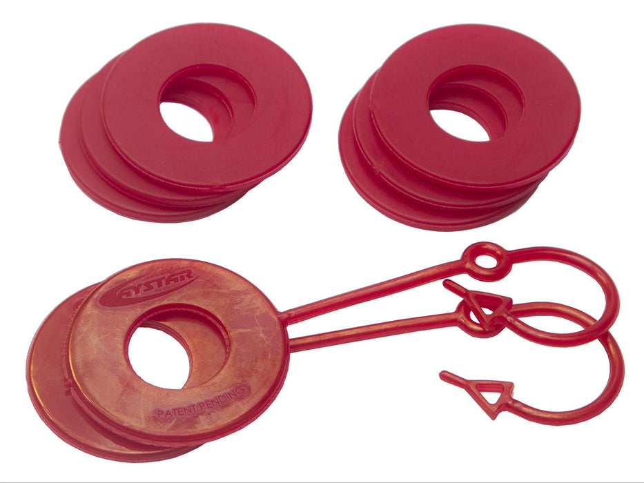 Daystar KU70059RE D Ring Isolator Washer Locker Kit 2 Locking Washers and 8 Non-Locking Washers Red Daystar - Truck Part Superstore