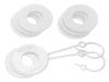 Daystar KU70061WH D Ring Isolator Washer Locker Kit 2 Locking Washers and 6 Non-Locking Washers White Daystar - Truck Part Superstore