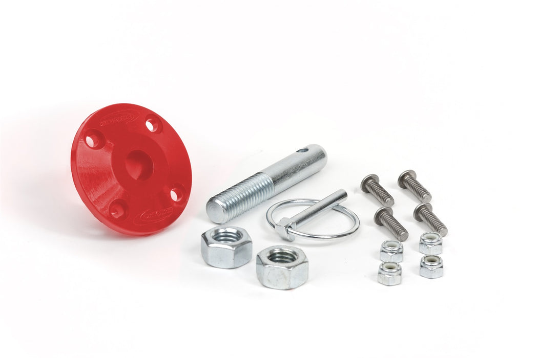 Daystar KU71104RE Hood Pin Kit Red Single Includes Polyurethane Isolator Pin Spring Clip and Related Hardware Daystar - Truck Part Superstore