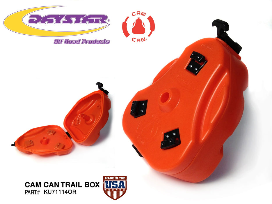Daystar KU71114OR Cam Can Trail Box Only Orange Storage Container Daystar - Truck Part Superstore