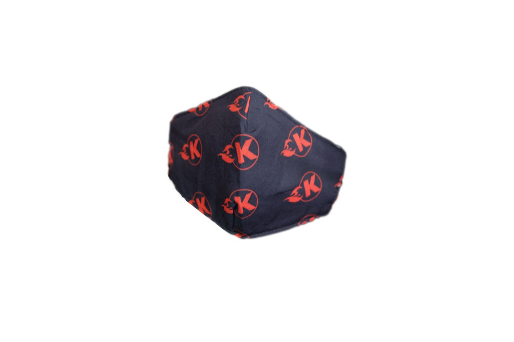 Kooks Custom Headers KW-100640 Kooks Black Face Mask with Red K-Flame Logo - Truck Part Superstore