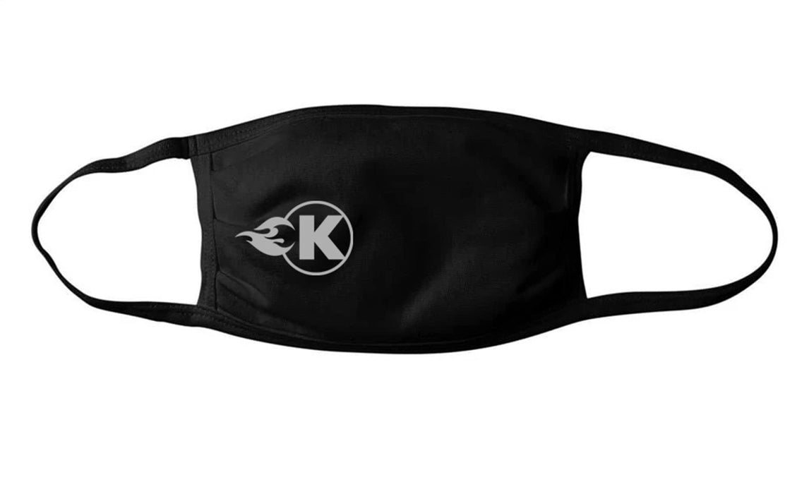 Kooks Custom Headers KW-100642 Kooks Black Face Mask with Silver K-Flame Logo - Truck Part Superstore