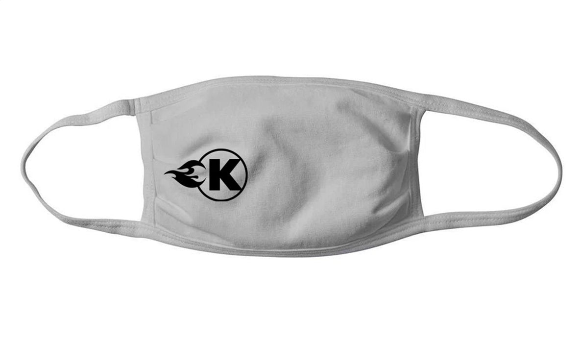 Kooks Custom Headers KW-100643 Kooks Grey Face Mask with Black K-Flame Logo - Truck Part Superstore