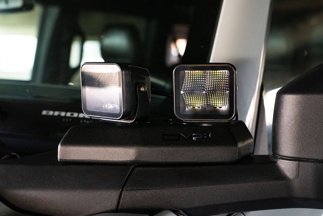 DV8 Offroad LBBR-02 2021-22 Ford Bronco A-Pillar Pod Light Mounts DV8 Offroad - Truck Part Superstore