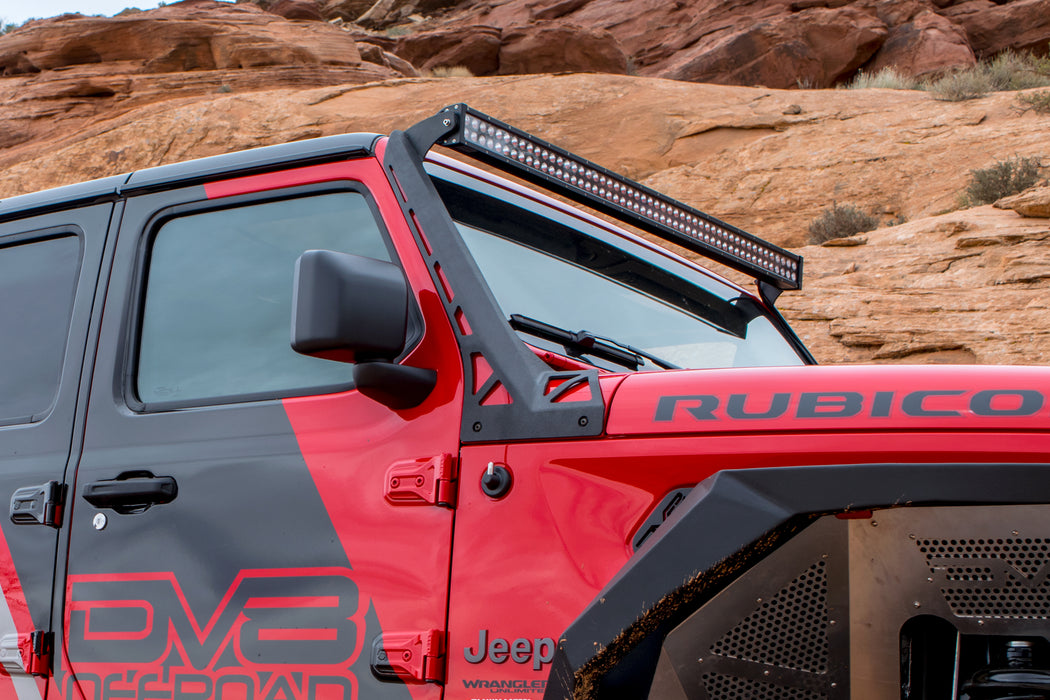 DV8 Offroad LBJL-01 Jeep JL Over Windshield Light Bar Bracket 18-Present Wrangler JL DV8 Offroad - Truck Part Superstore