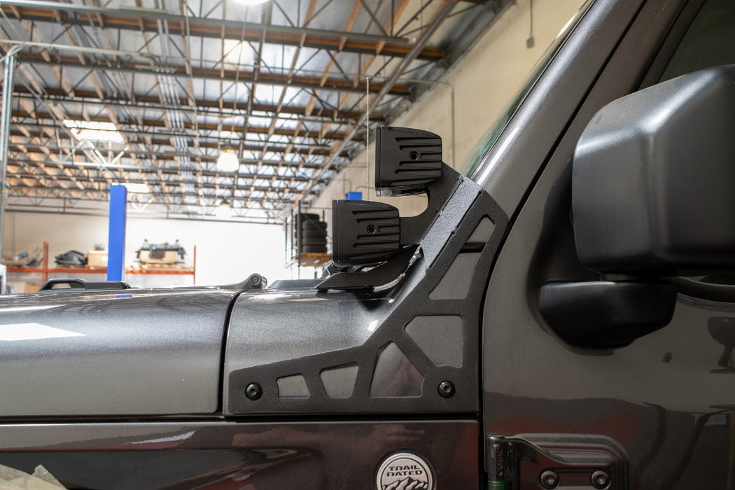 DV8 Offroad LBJL-02 Jeep JL A Pillar Pod Led Light Mount 18-Present Wrangler JL 2/4 Door DV8 Offroaod - Truck Part Superstore