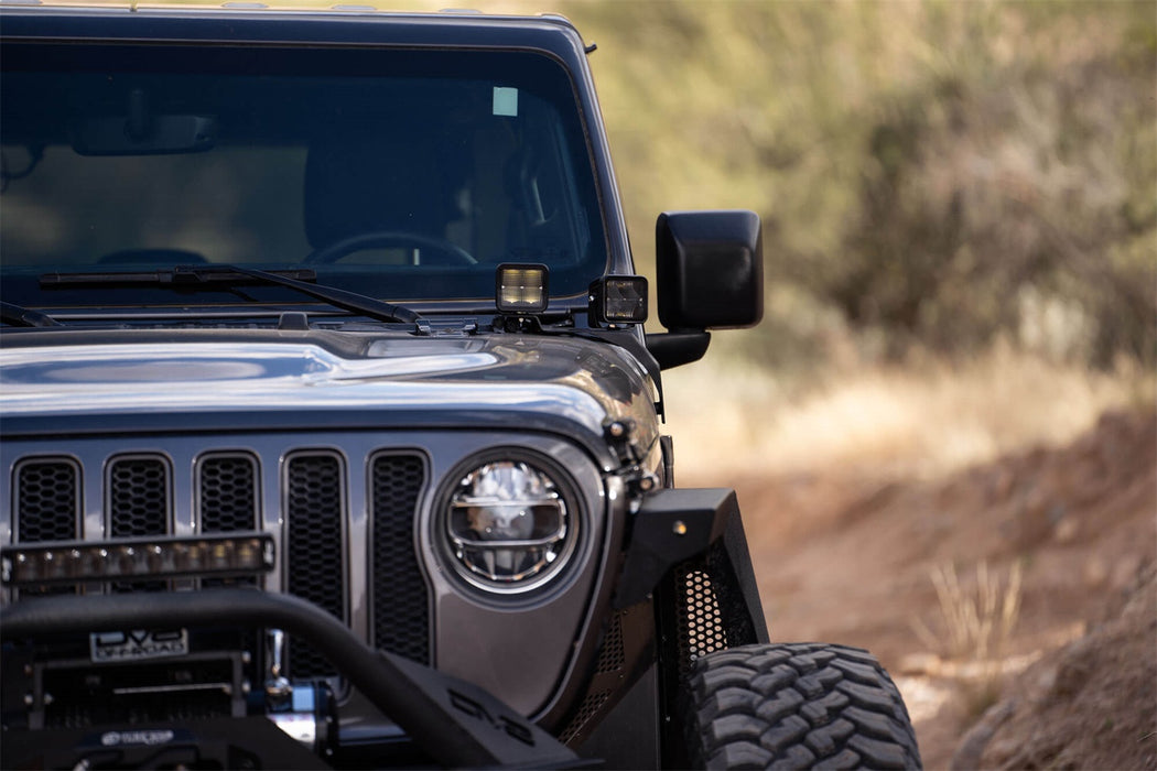 DV8 Offroad LBJL-04 A-Pillar Dual Pod Light Mounts For 18-22 Jeep Wrangler JL 20-22 Gladiator DV8 Offroad - Truck Part Superstore