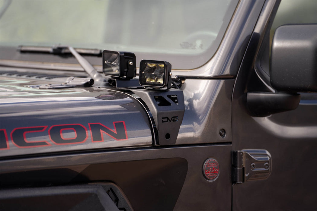 DV8 Offroad LBJL-04 A-Pillar Dual Pod Light Mounts For 18-22 Jeep Wrangler JL 20-22 Gladiator DV8 Offroad - Truck Part Superstore