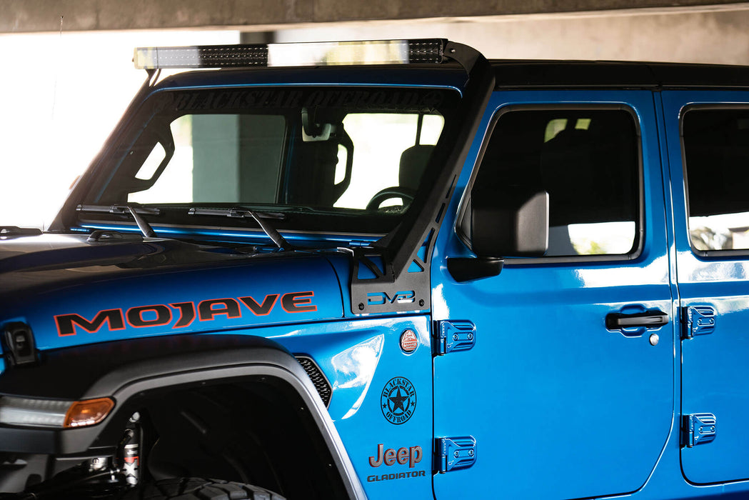 DV8 Offroad LBJL-07 A-Pillar Light Bar Mount for 50-52 Inch Light Bars 20-22 Jeep JL 392 Gladiator JT Mojave DV8 Offroad - Truck Part Superstore