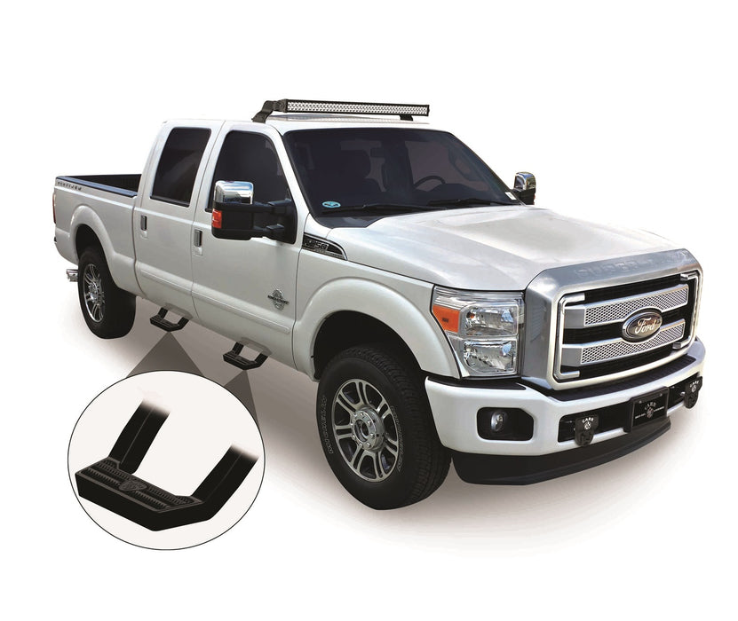 Carr 114031-1 LD Step; Assist/Side Step; XP3 Black Powder Coat; Single - Truck Part Superstore