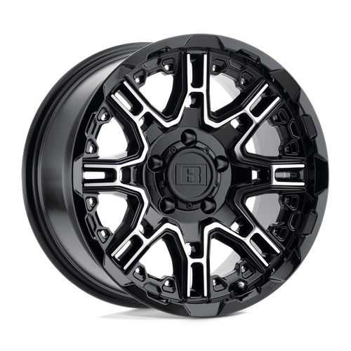 Level 8 1685LST106140B12 LELST 16X8.5 6X5.5 G-BK MCH-FC 10MM - Truck Part Superstore