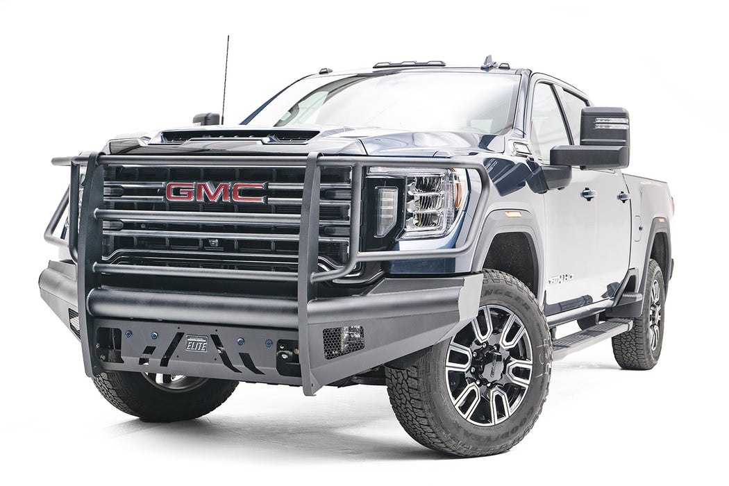 Fab Fours GM20-Q5060-1 Black Steel Front Bumper; w/Full Grill Guard; - Truck Part Superstore