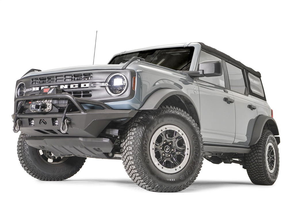 Fab Fours FB21-B5252-1 Stubby Bumper; w/Pre-Runner Guard; 2 Stage Matte Black Powder Coat; - Truck Part Superstore