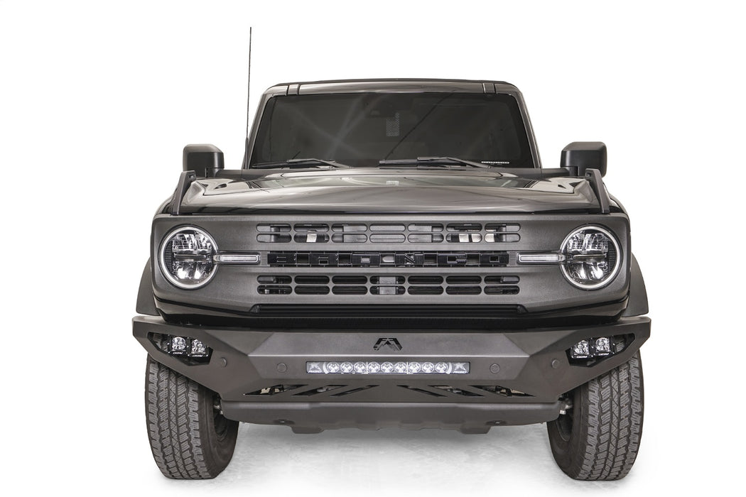 Fab Fours FB21-D5251-1 Vengeance Front Bumper; w/No Guard; 2 Stage Matte Black Powder Coat; - Truck Part Superstore