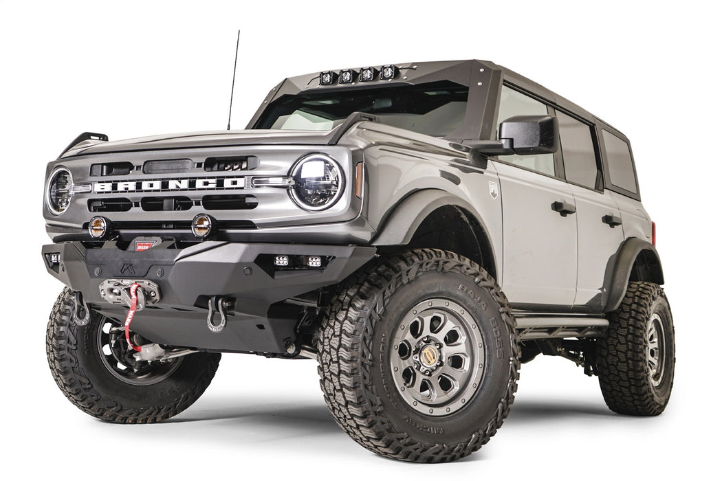 Fab Fours FB21-F5251-B Lifestyle Winch Front Bumper; Uncoated/Paintable; w/No Guard; - Truck Part Superstore