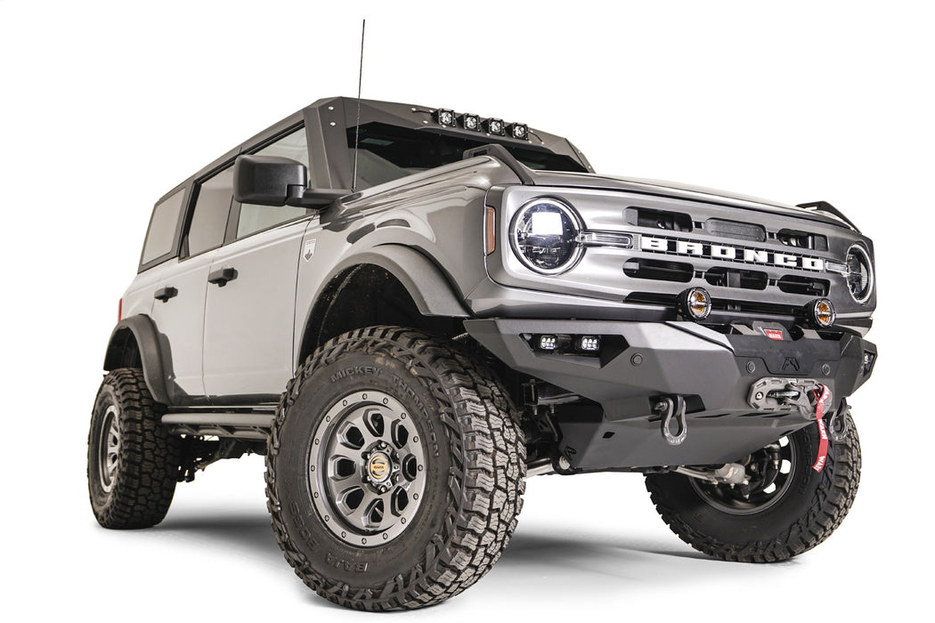 Fab Fours FB21-F5251-B Lifestyle Winch Front Bumper; Uncoated/Paintable; w/No Guard; - Truck Part Superstore
