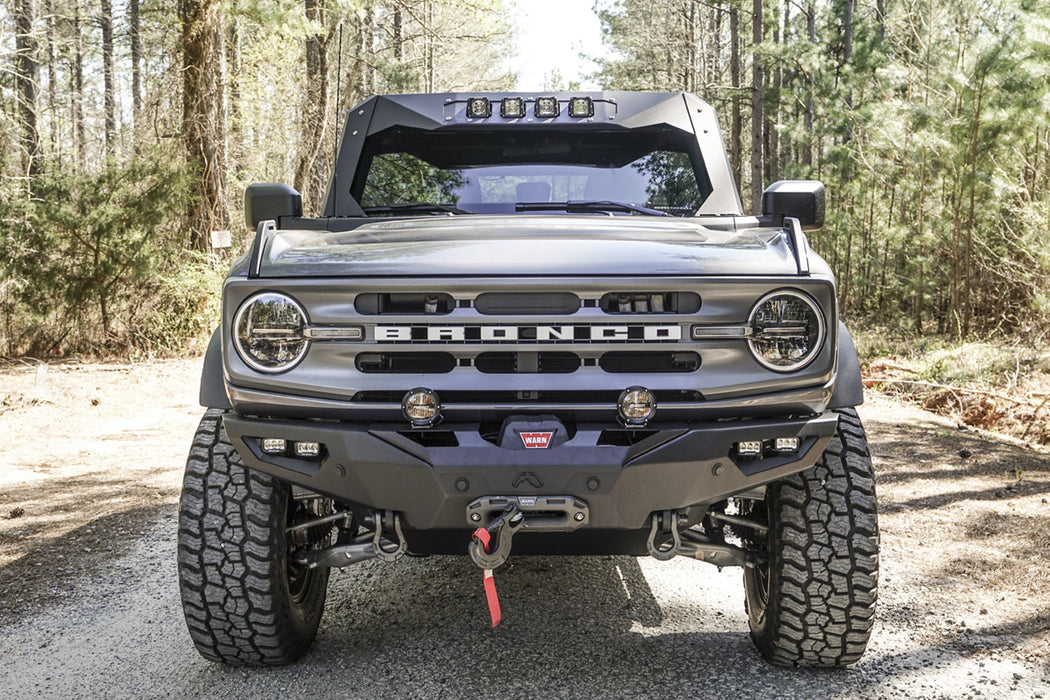 Fab Fours FB21-F5251-B Lifestyle Winch Front Bumper; Uncoated/Paintable; w/No Guard; - Truck Part Superstore
