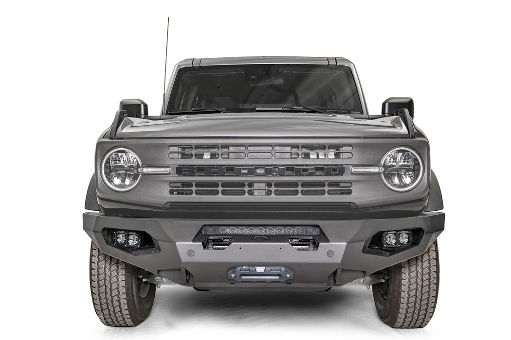 Fab Fours FB21-X5251-1 Matrix Front Bumper; w/No Guard; 2 Stage Matte Black Powder Coat; - Truck Part Superstore