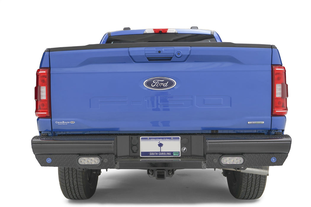 Fab Fours FF21-T5050-1 Black Steel Rear Bumper - Truck Part Superstore