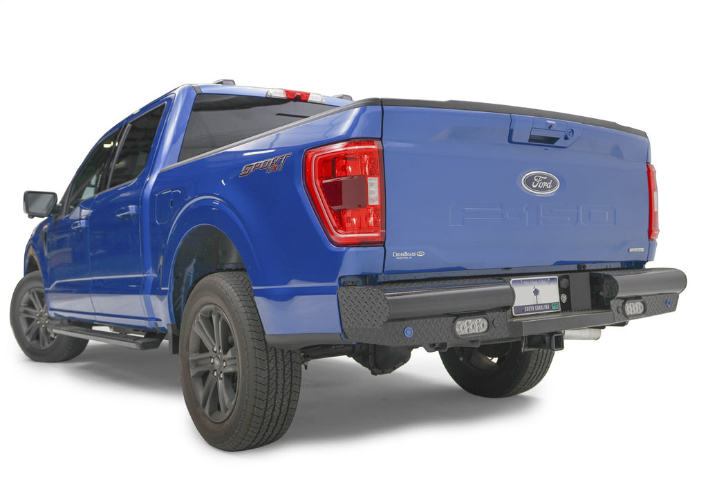 Fab Fours FF21-T5050-1 Black Steel Rear Bumper - Truck Part Superstore