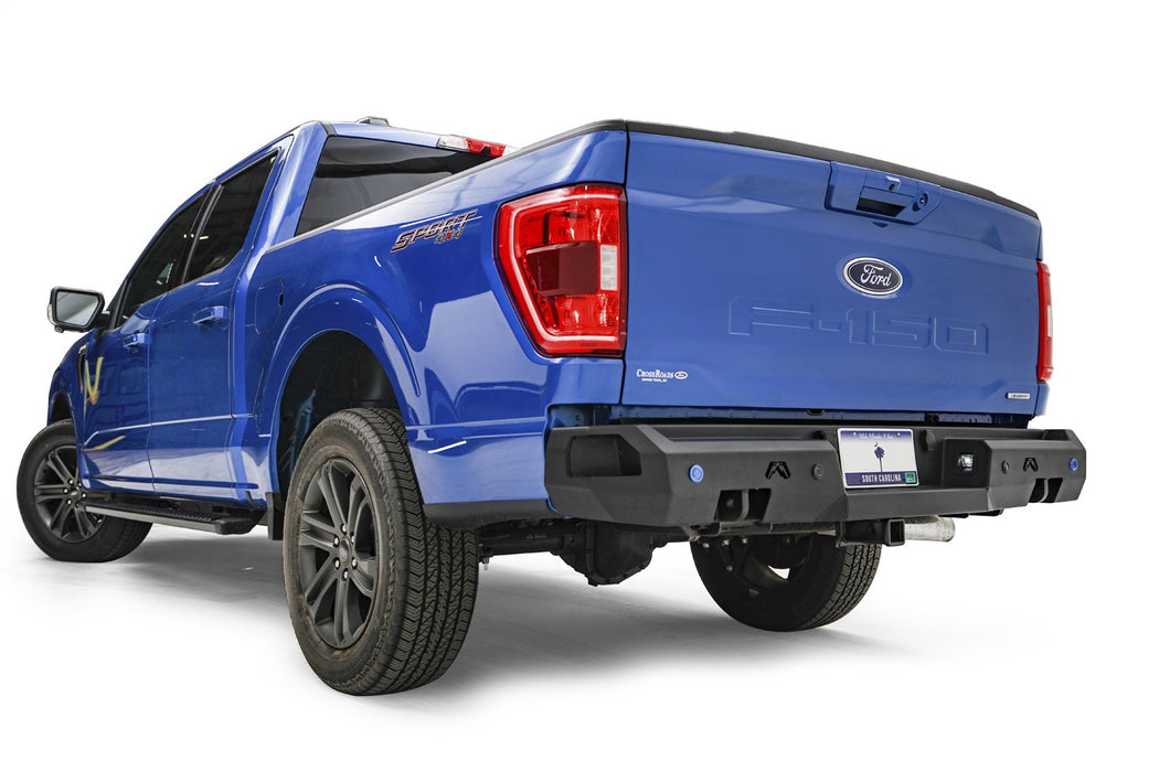Fab Fours FF21-W5051-1 Premium Rear Bumper; 2 Stage Black Powder Coated; w/Pre-Drilled Sensor Holes; - Truck Part Superstore
