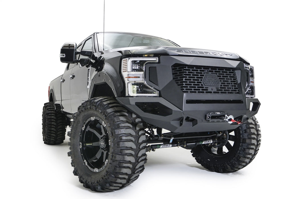 Fab Fours GR4700-1 Grumper Front Winch Bumper; 2 Stage Black Powder Coat; - Truck Part Superstore