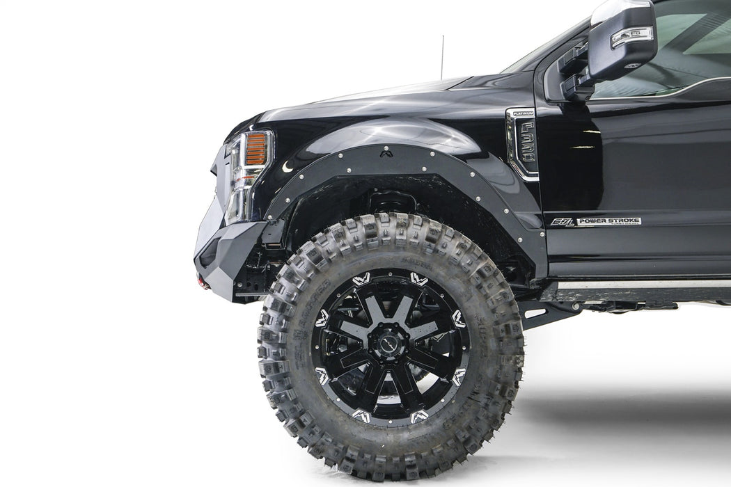 Fab Fours GR4700-1 Grumper Front Winch Bumper; 2 Stage Black Powder Coat; - Truck Part Superstore