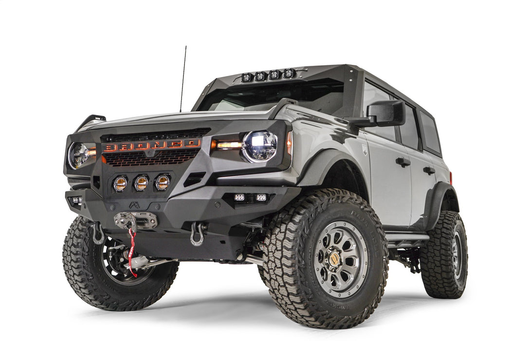 Fab Fours GR5200-1 Grumper Front Bumper; 2 Stage Black Powder Coated; - Truck Part Superstore