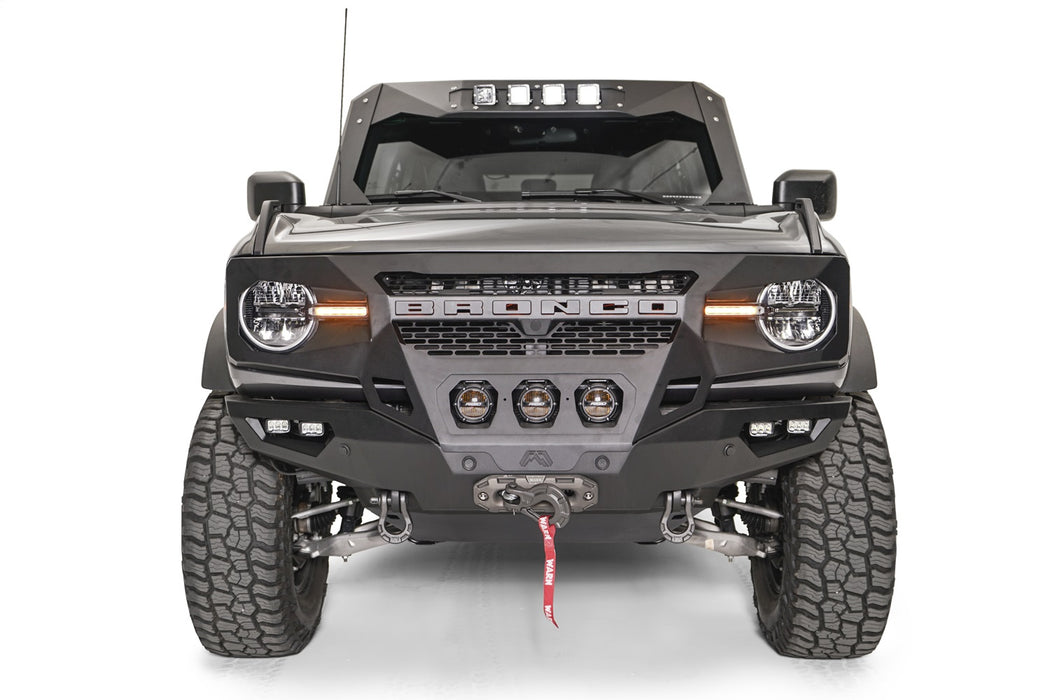 Fab Fours GR5200-1 Grumper Front Bumper; 2 Stage Black Powder Coated; - Truck Part Superstore