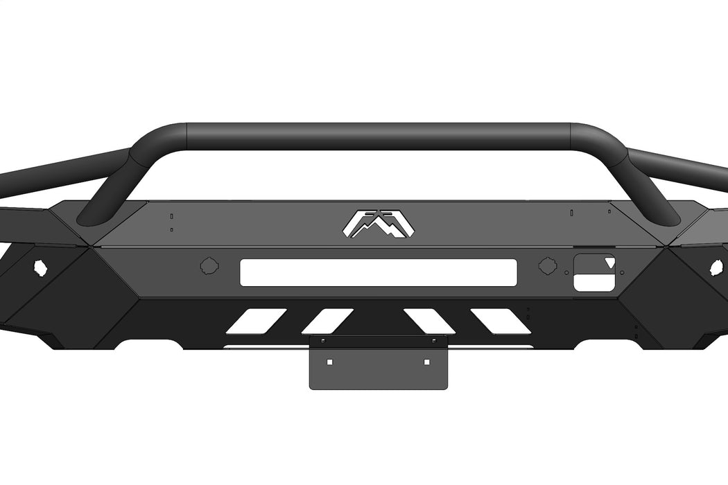 Fab Fours M2351-1 Vengeance Front License Plate Bracket; 2 Stage Black Powder Coated; - Truck Part Superstore