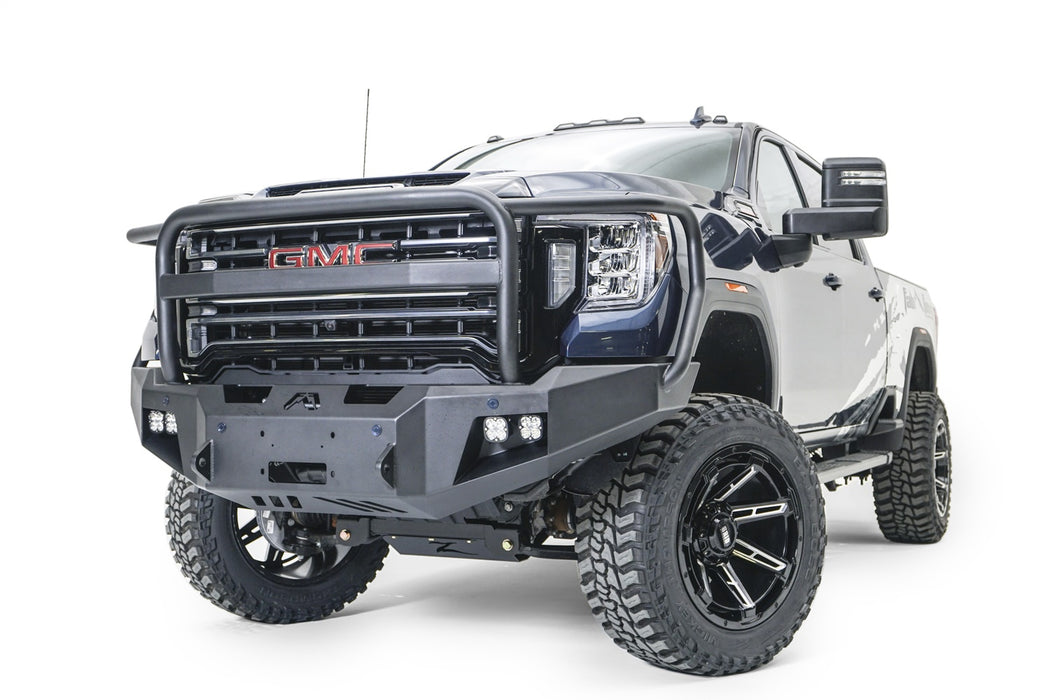 Fab Fours GM20-A5050-B Premium Winch Front Bumper; w/Full Grill Guard Bare; - Truck Part Superstore