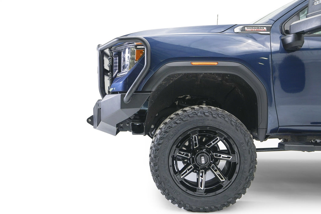 Fab Fours GM20-A5050-B Premium Winch Front Bumper; w/Full Grill Guard Bare; - Truck Part Superstore