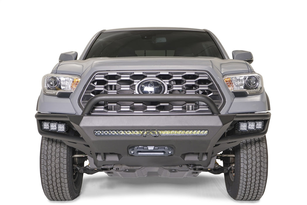 Fab Fours TB16-02-B Winch Front Bumper; w/Pre-Runner Guard; Bare Steel; - Truck Part Superstore