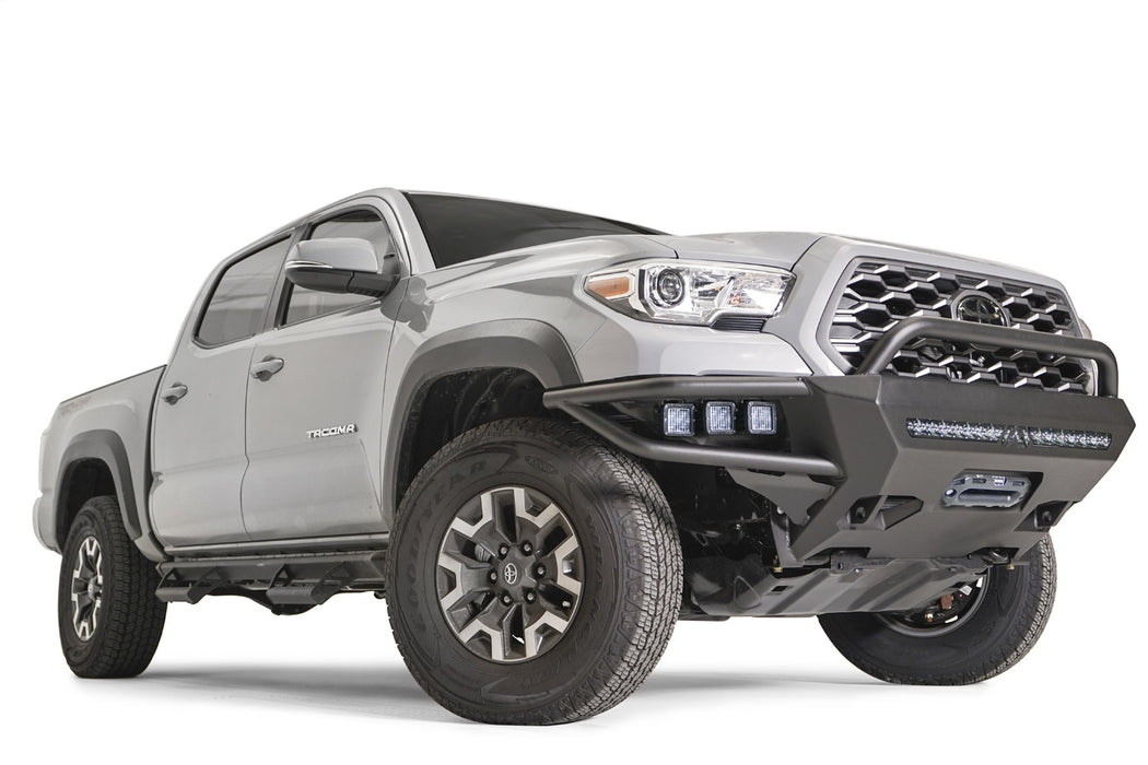 Fab Fours TB16-02-1 Winch Front Bumper; w/Pre-Runner Guard; 2 Stage Matte Black Powder Coat; - Truck Part Superstore
