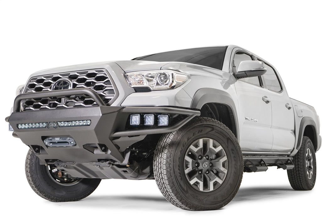 Fab Fours TB16-02-1 Winch Front Bumper; w/Pre-Runner Guard; 2 Stage Matte Black Powder Coat; - Truck Part Superstore