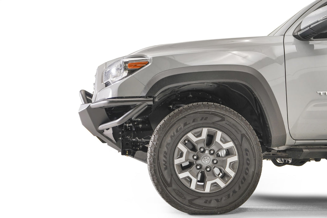 Fab Fours TB16-02-1 Winch Front Bumper; w/Pre-Runner Guard; 2 Stage Matte Black Powder Coat; - Truck Part Superstore