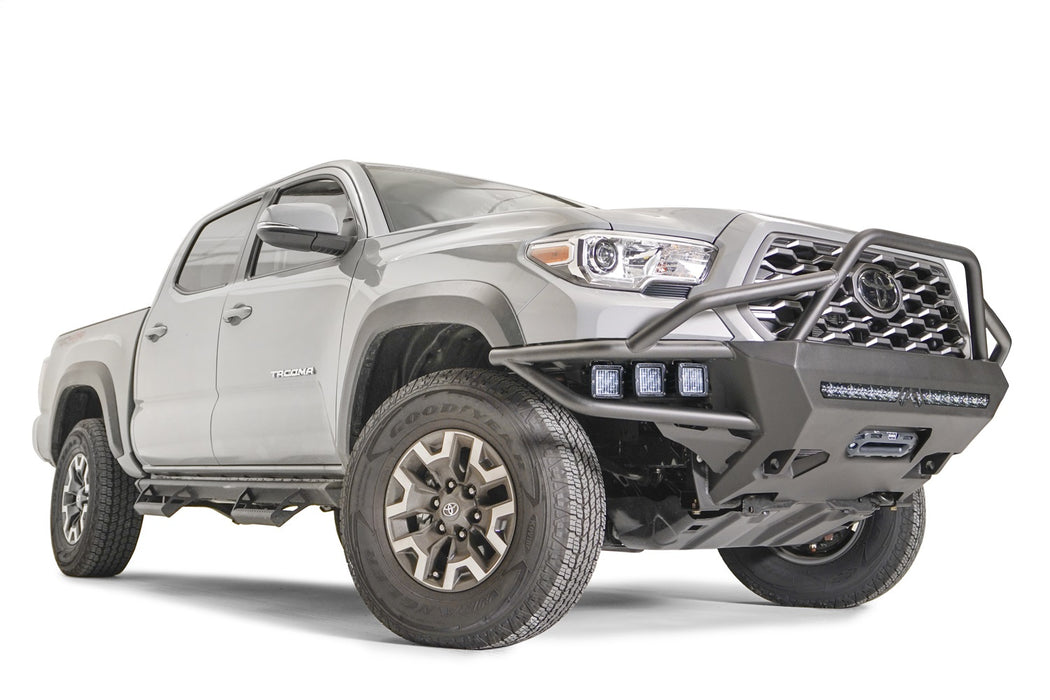 Fab Fours TB16-03-1 Winch Front Bumper; w/High Pre-Runner Guard; 2 Stage Matte Black Powder Coat; - Truck Part Superstore