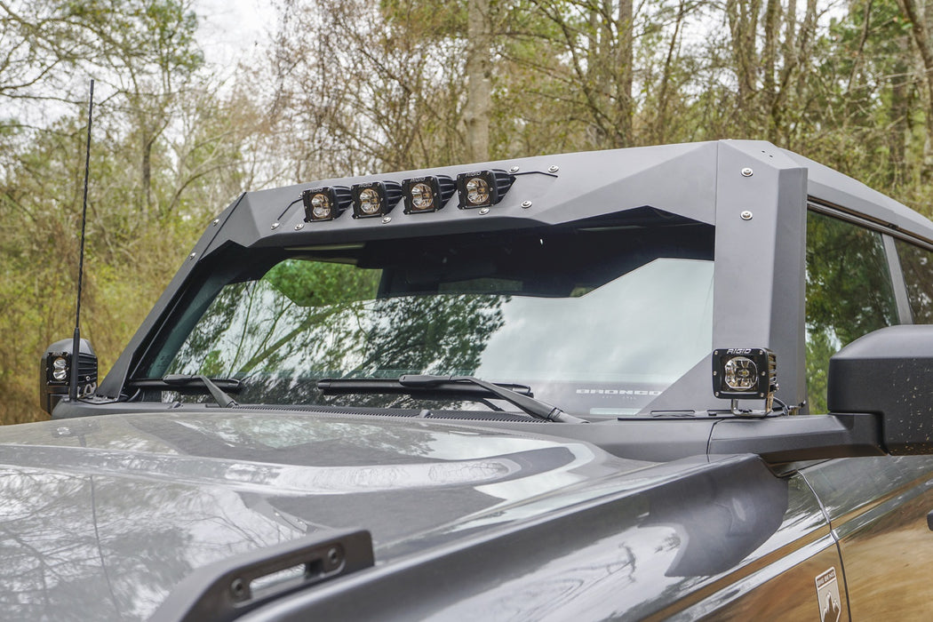 Fab Fours VC5200-1 ViCowl; 2 Stage Black Powder Coated; Combines Roof Visor And Cowl; - Truck Part Superstore