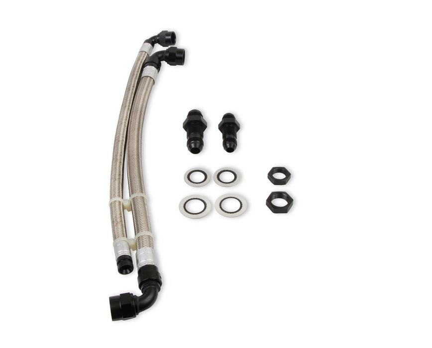 Earl's Performance LS0007ERL Fuel Cell Plumbing Kit; Arca Oval Track Hose Assembly; Black Anodized; - Truck Part Superstore