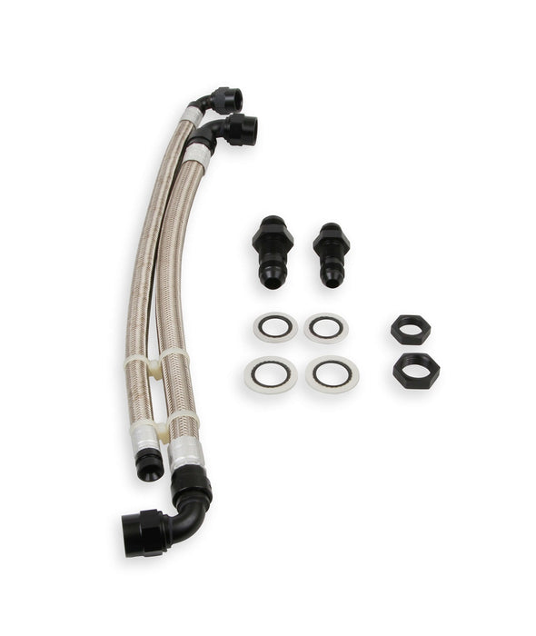 Earl's Performance LS0007ERL Fuel Cell Plumbing Kit; Arca Oval Track Hose Assembly; Black Anodized; - Truck Part Superstore