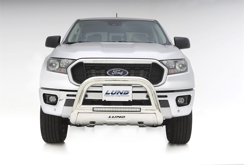 Lund 47021300 Bull Bar w/Light And Wiring; Stainless Steel; - Truck Part Superstore