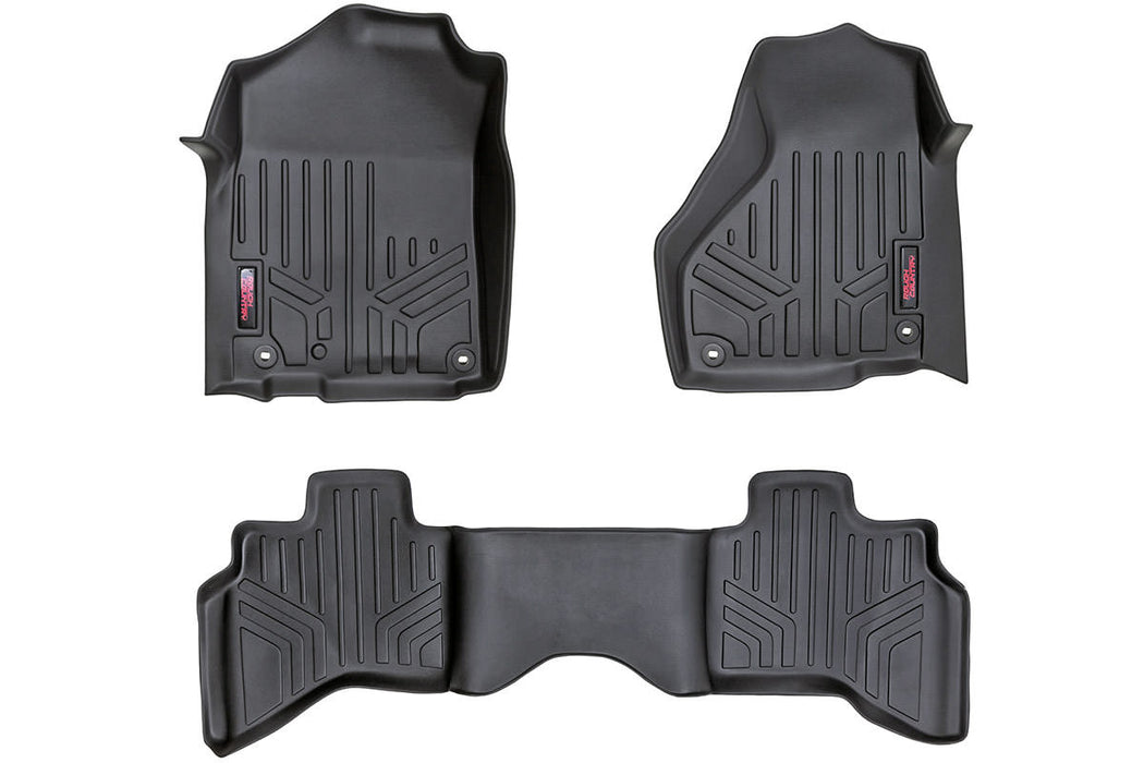Rough Country M-31212 Heavy Duty Floor Mats Front/Rear-12-18 Dodge RAM 1500 Quad Cab Full Console Rough Country - Truck Part Superstore