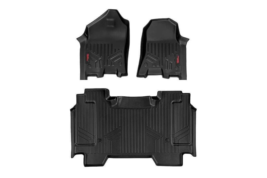Rough Country M-31412 Heavy Duty Floor Mats Front/Rear-19-2 RAM Crew Cab Full Console Rough Country - Truck Part Superstore